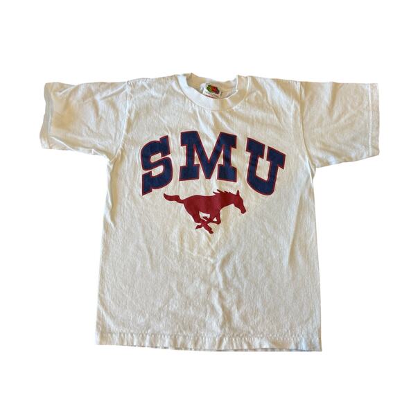 SOUTHERN METHODIST UNIVERSITY SMU Tee T-Shirt Top Youth size 10 / 12 Gameday - Picture 1 of 5